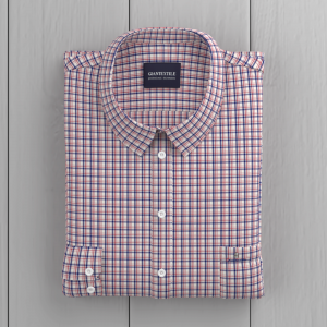 Classical Middle-Aged Menswear Mini Check Full Sleeve Men’s Shirt 100% Cotton Male’s Shirt for Dad GTF190093
