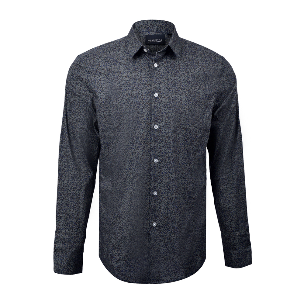 Men’s Print Shirt Cotton/Spandex Long Sleeve Camouflage Print Shirt For Men GTCW107689G1