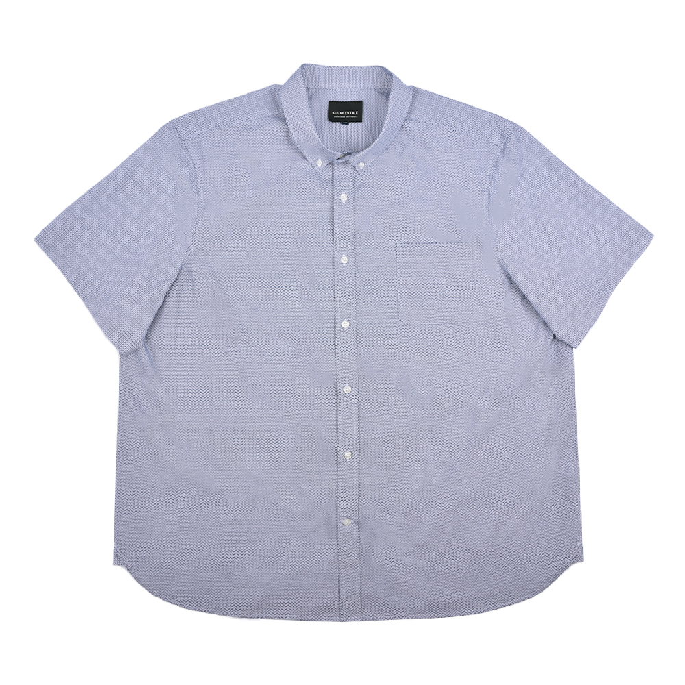 Men’s Print Shirt Cotton/Polyester Short Sleeve Geometric Plus Size  Shirt For Men GTCW107720G1