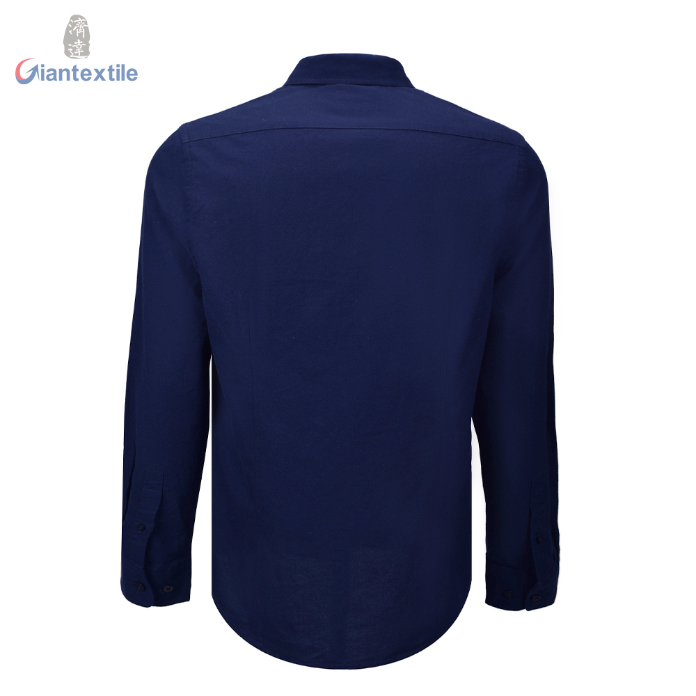 Brand Men’s Shirts 2021 Social Shirt Solid Color Basic Casual Shirt Men Stand Collar Slim Fit Clothing Top GTCW107684G1