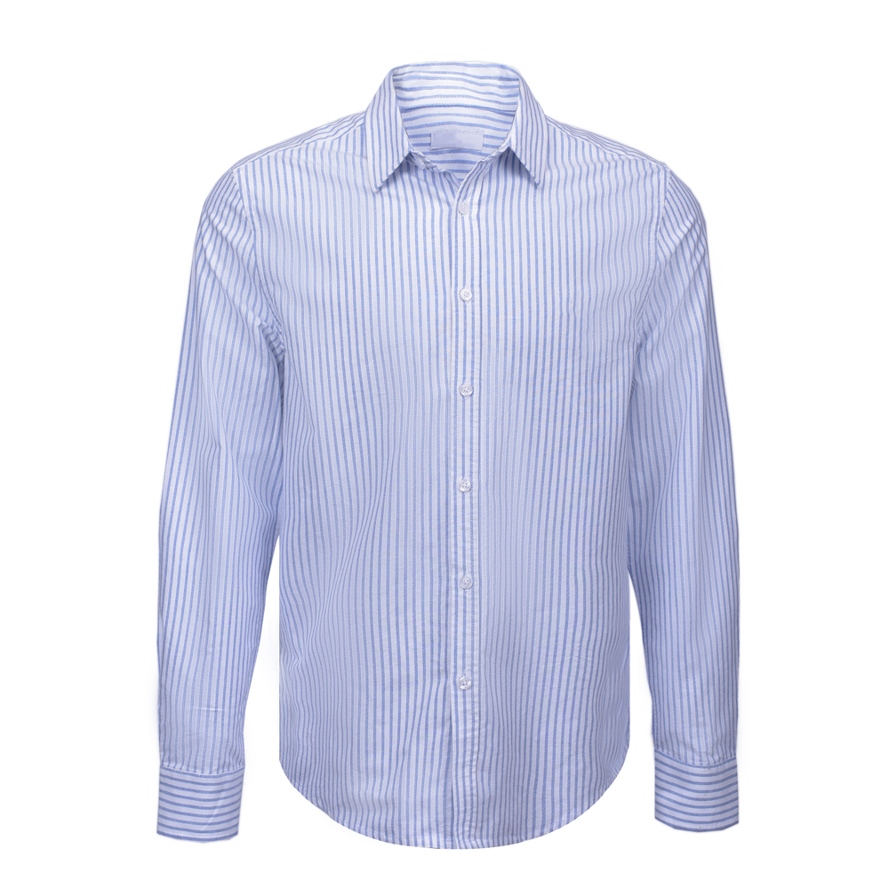 Men’s Trendy Casual Shirt 100% Cotton Long Sleeve Comfy Striped Oxford Shirt For Men GTCW107646G1