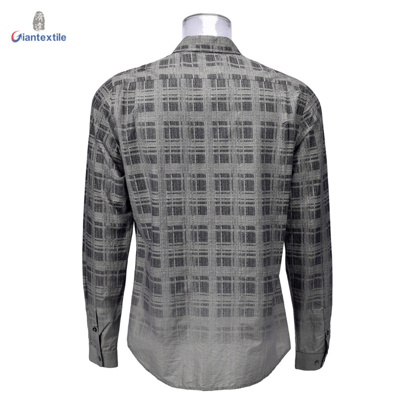 Men’s Digital Print Shirt 100% Cotton Long Sleeve Gradual Change Print ...