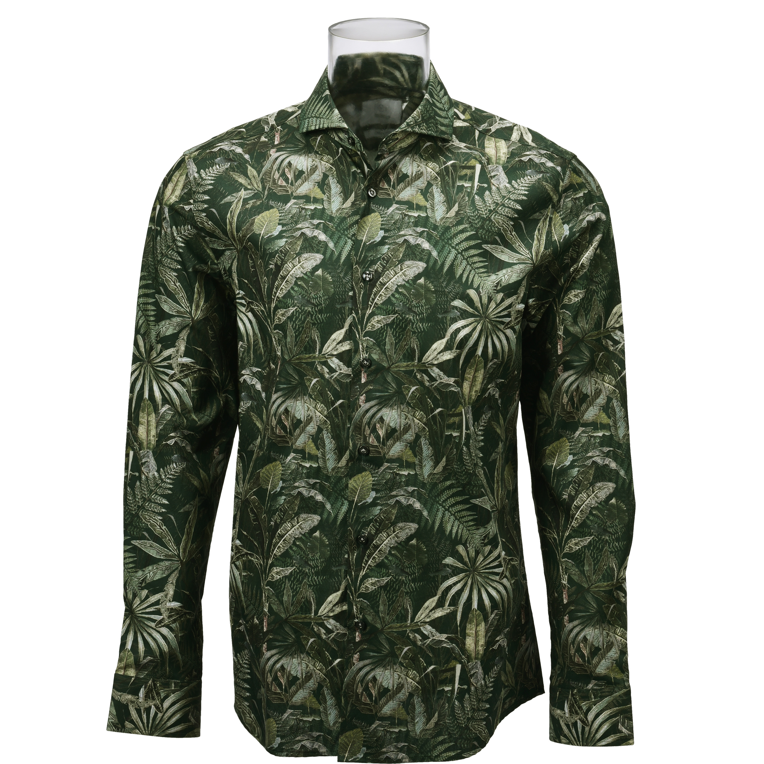 Hot Sale Wild Tribal Printed Shirt for Men 100% Cotton Rainforest Jungle Digital Print Men’s Shirt GTCW106540G1