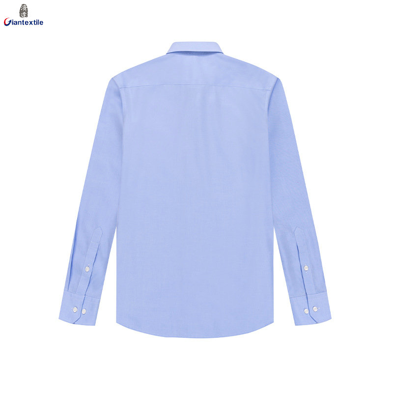 Ready to Ship 100% Cotton Men's Solid Blue Twill Shirts Long Sleeve DP ...