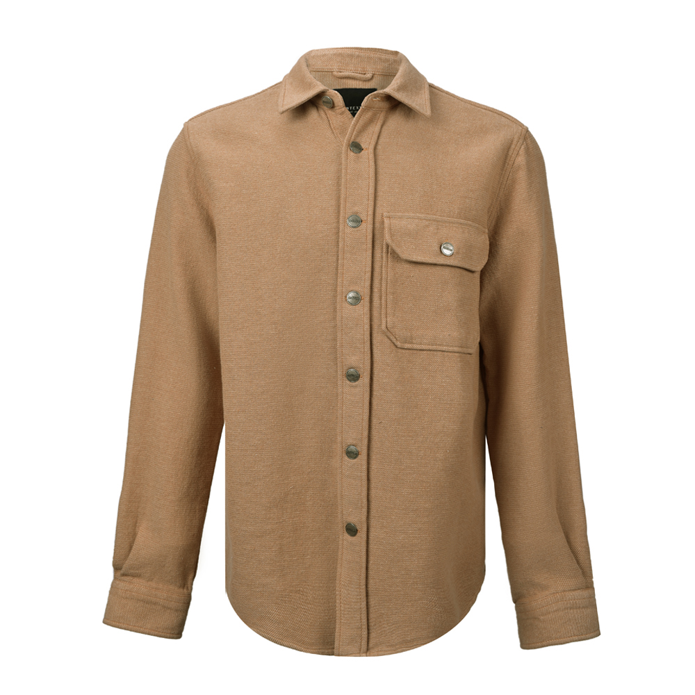 New Arrival Warm Men’s Jacket 100%BCI Cotton Regular fit Snap Button Fastening  Long Sleeve Shirt For Men GTCW107641G1