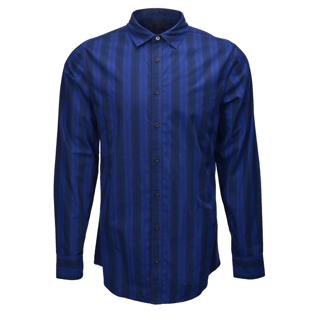 Men’s Sustainable Shirt 100% BCI Cotton Long Sleeve Stripe Shirt For Men COOPER 02