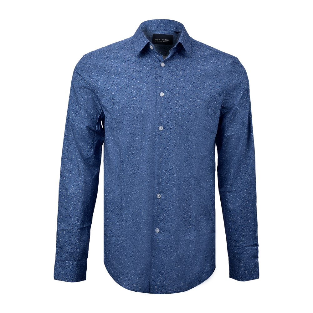 Men’s Print Shirt Cotton/Spandex Long Sleeve Camouflage Print Shirt For Men GTCW107690G1