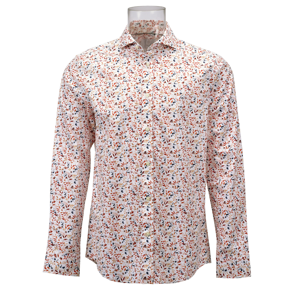 Men's Print Shirt 100% Cotton Long Sleeve Specimen  Digital Print Shirt For Men