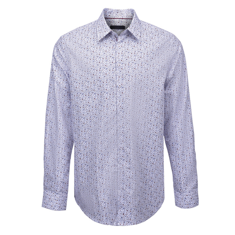 Men’s Print Shirt 100% Cotton Long Sleeve Flower Digital Print Shirt For Men GTCW107654G1