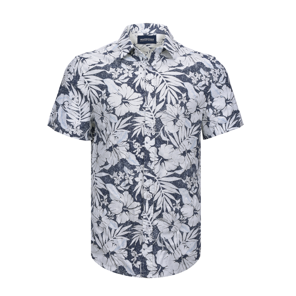 Hot sale latest design custom made summer short sleeve cotton hawaii ...