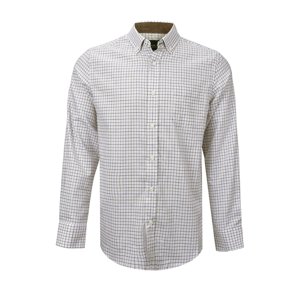 New Arrival Button Down Men’s Shirt Regular fit Mini Check Yarn Dye Long Sleeve Shirt For Men