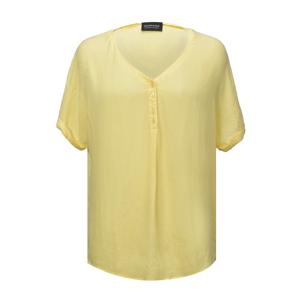 Women Shirts 2021 Blouse Top Long Sleeve Casual Yellow OL Style Women Loose Blouses