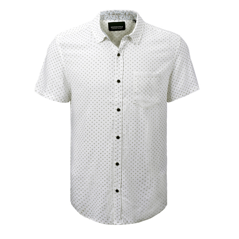 Men’s Print Shirt  Short Sleeve Geometric Digital Print Shirt For Men GTCW107626G1