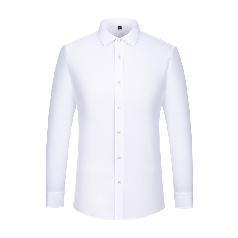 Ready to Ship 100% Cotton Men's Solid White Herringbone Shirts Anti ...