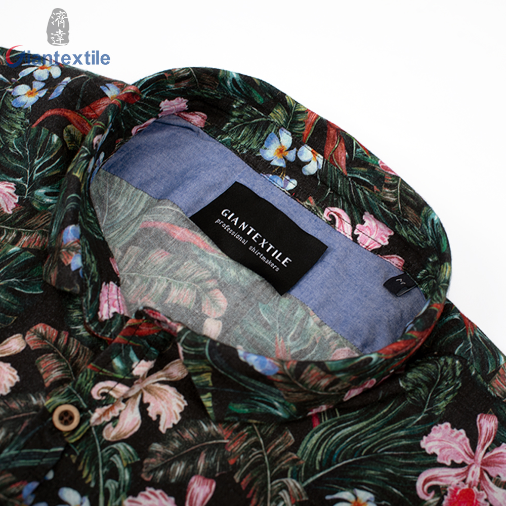 Men’s Print Shirt Hawaiian Short Sleeve Floral Digital Print Shirt For Men GTCW107623G1