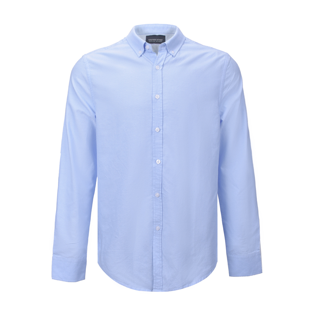 Brand Men’s Shirts 2021 Social Shirt Solid Color Basic Casual Shirt Men Stand Collar Slim Fit Clothing Top GTCW107676G1