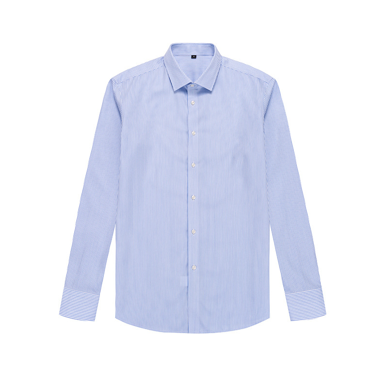 Ready to Ship 100% Cotton Men's Minimalist Striped Shirts Anti-wrinkle DP Non Iron Breathable Custom Dress Shirts For Men