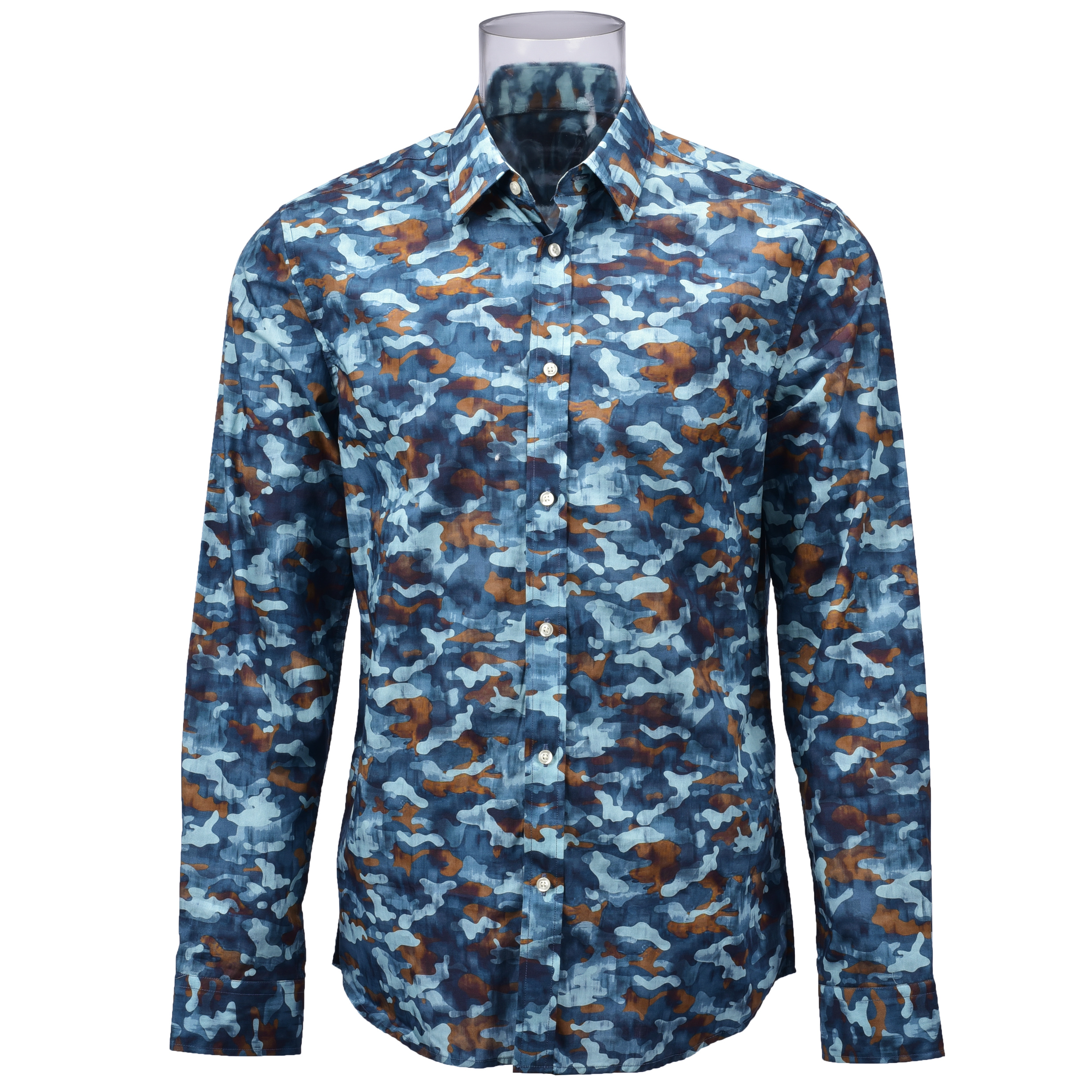 Nice Quality Men’s Print Shirt 100% Cotton Long Sleeve Camouflage Digital Print Shirt For Men GTCW106463G1