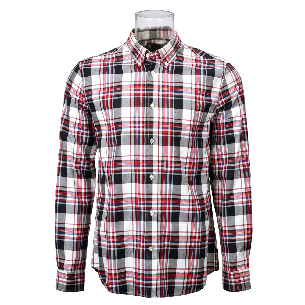 Men’s Long Sleeve Check Shirt With Sustainable 100% BCI Cotton For Men GTCW106459G1