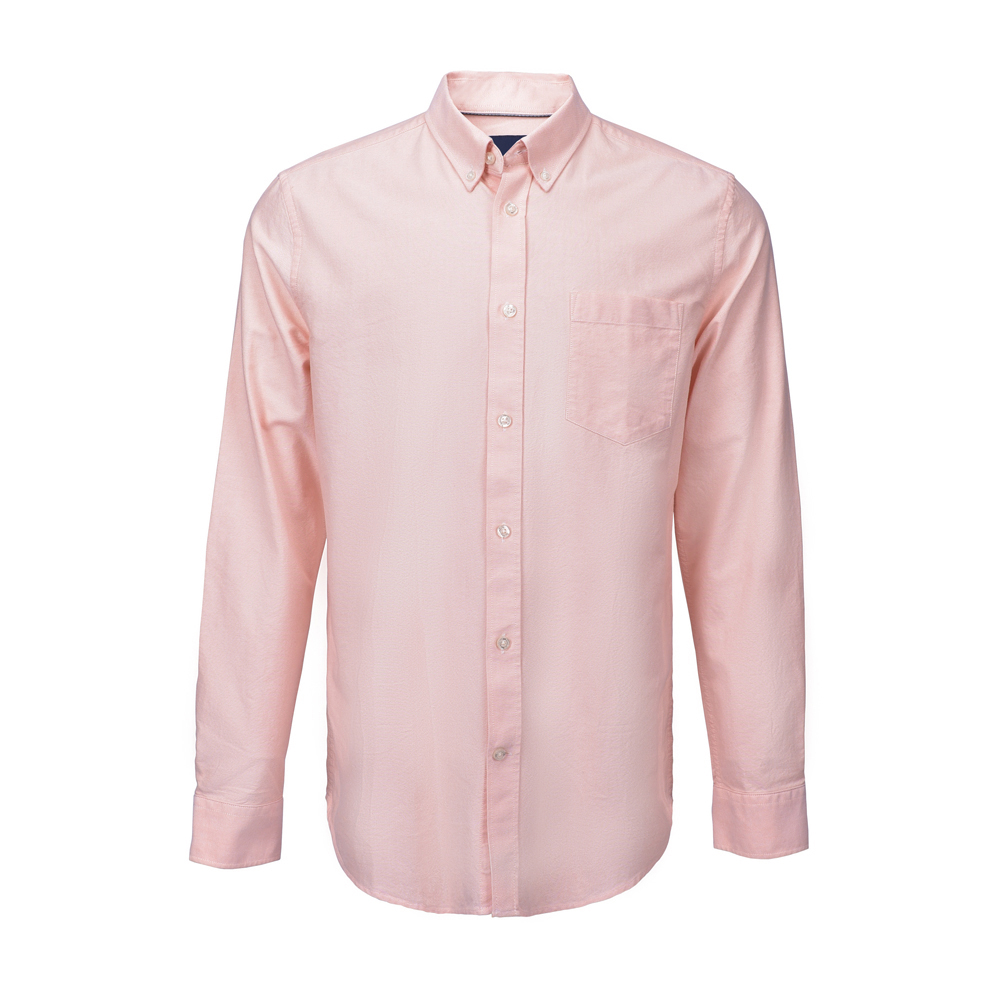 Men’s Casual Shirt 100% Cotton Long Sleeve Solid Oxford Shirt For Men GTCW106624G1