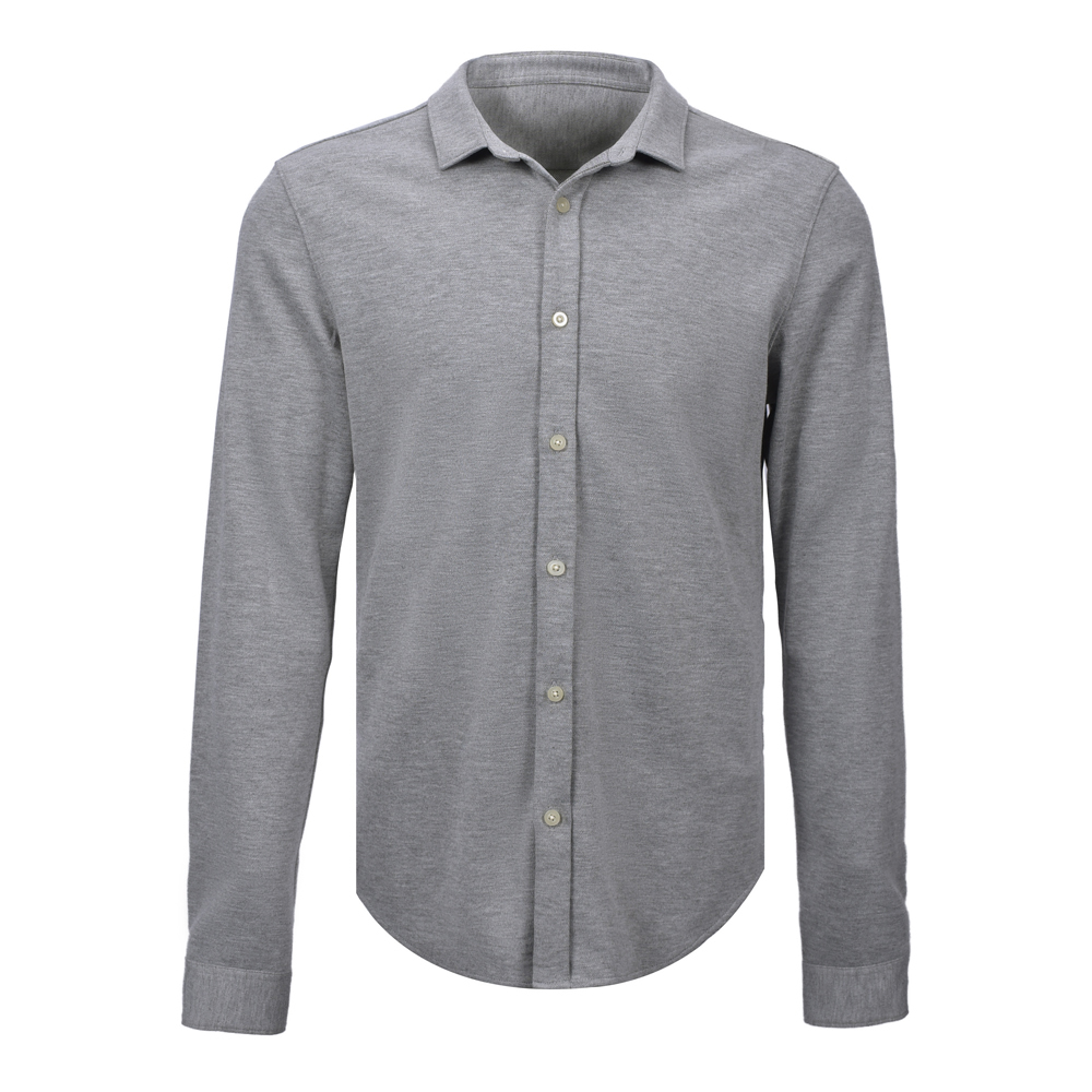 New Arrival Woven-Like knitted Shirt Comfortable Natural Stretch Grey ...