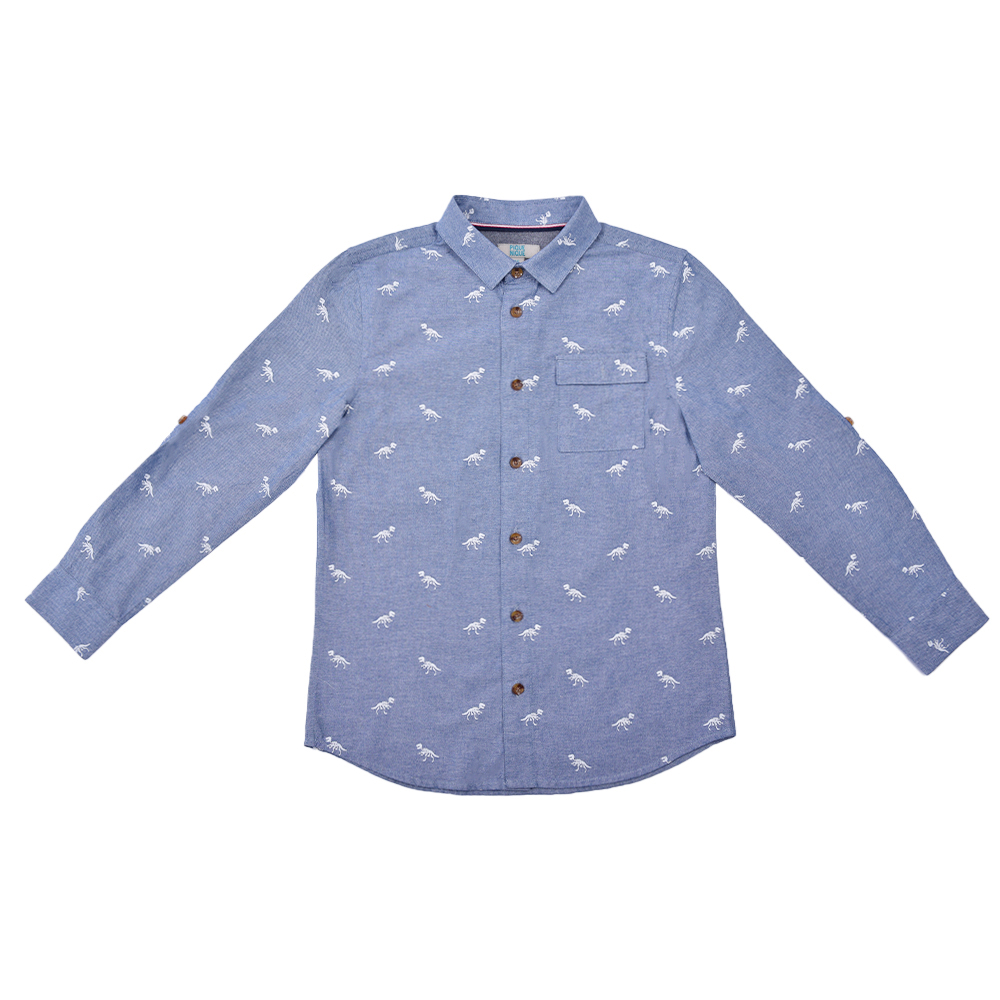 Spring Baby Fashion Animal Print Casual Shirt Boys Long Sleeve Shirt Featured Image