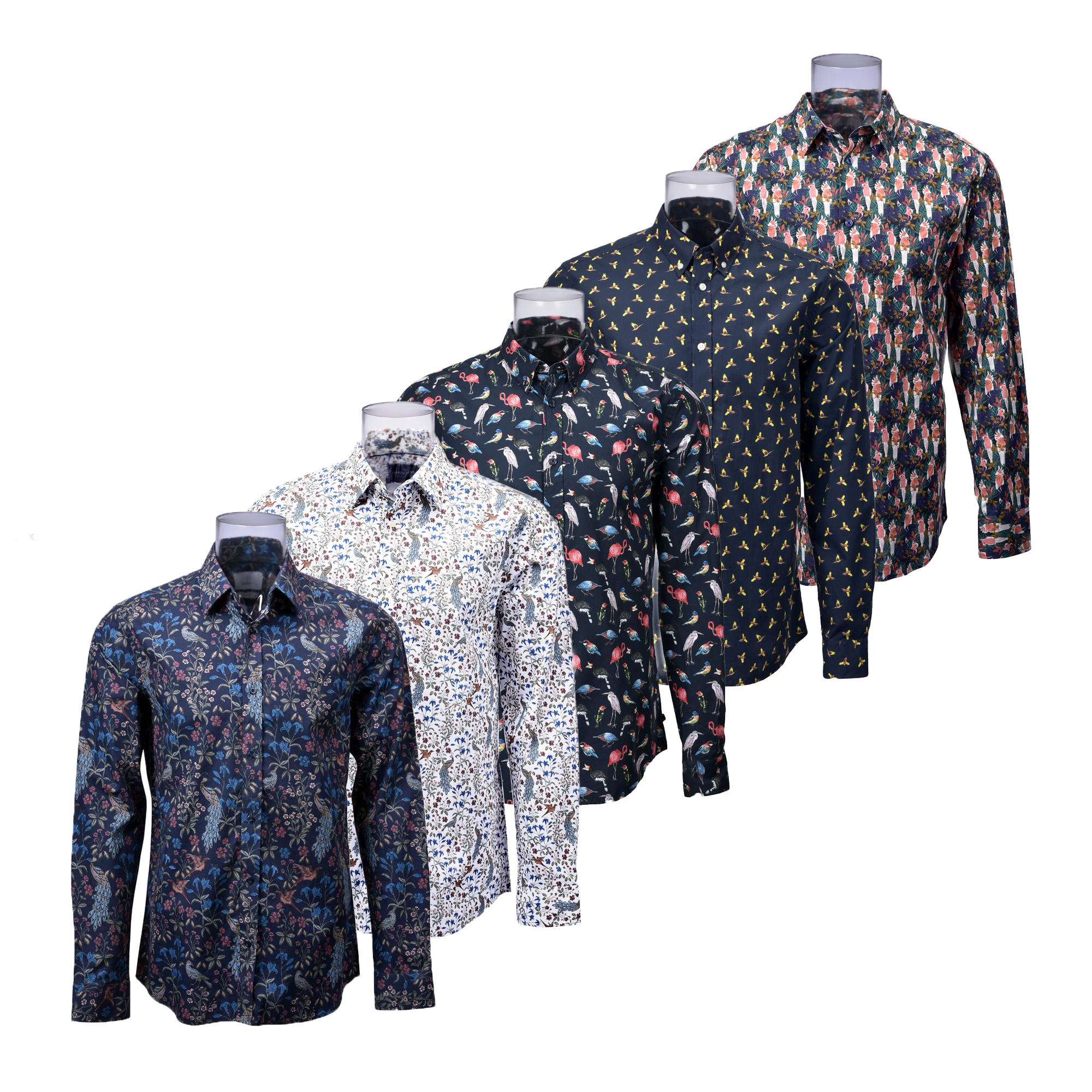 Original Design Manufacture Men’s Print Shirt Allover Parrot Digital Print Shirt For Party GTCW20201203-1