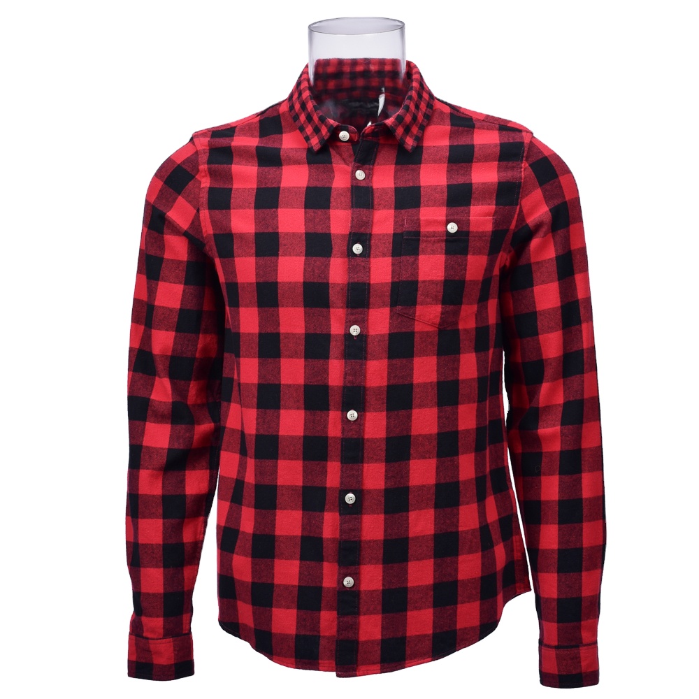 Factory Direct Wholesale Traditional Men’s Shirt 100% Cotton One Pocket Heavyweight Flannel Shirt For Men GTCW106771G1