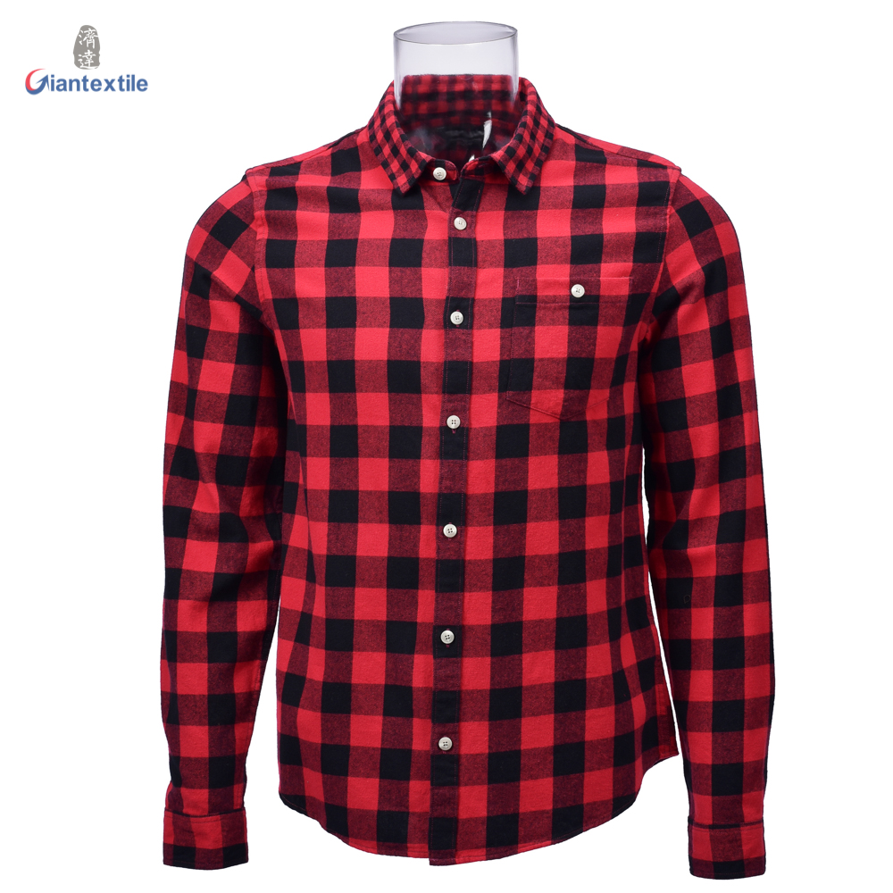 2020 Best Quality Custom Design Men Shirts Pattern Fancy Plaid Cotton Shirts For Men GTCW106771G1
