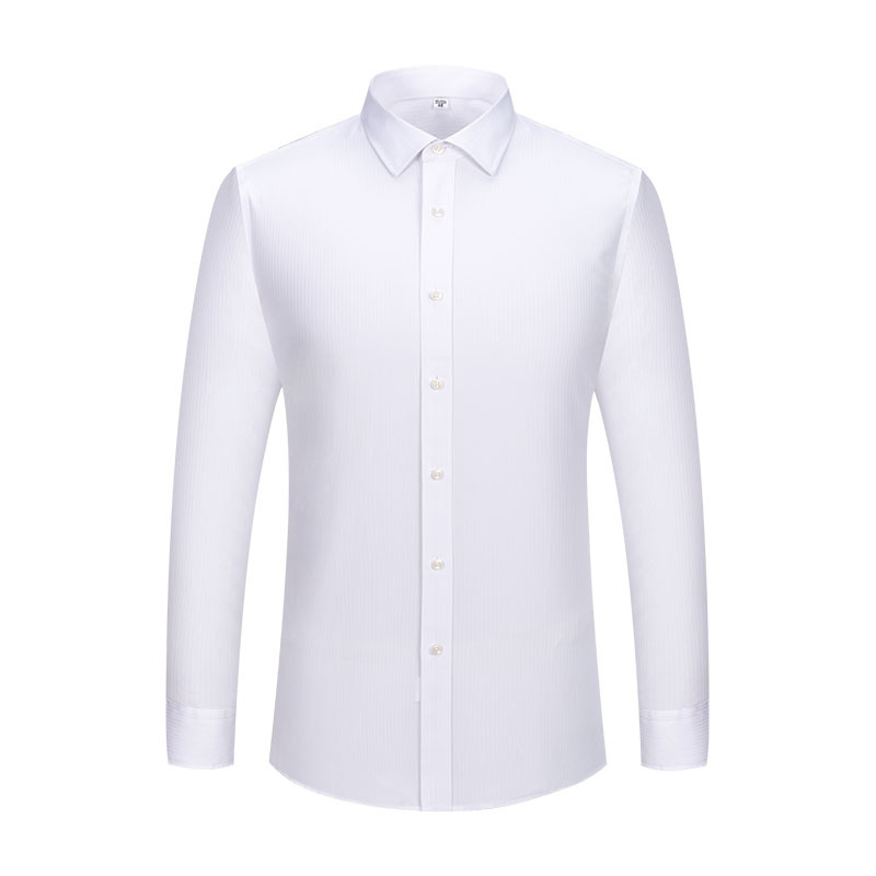 RTS 100% Cotton Men's Solid White Herringbone Business Tuxedo Shirts ...