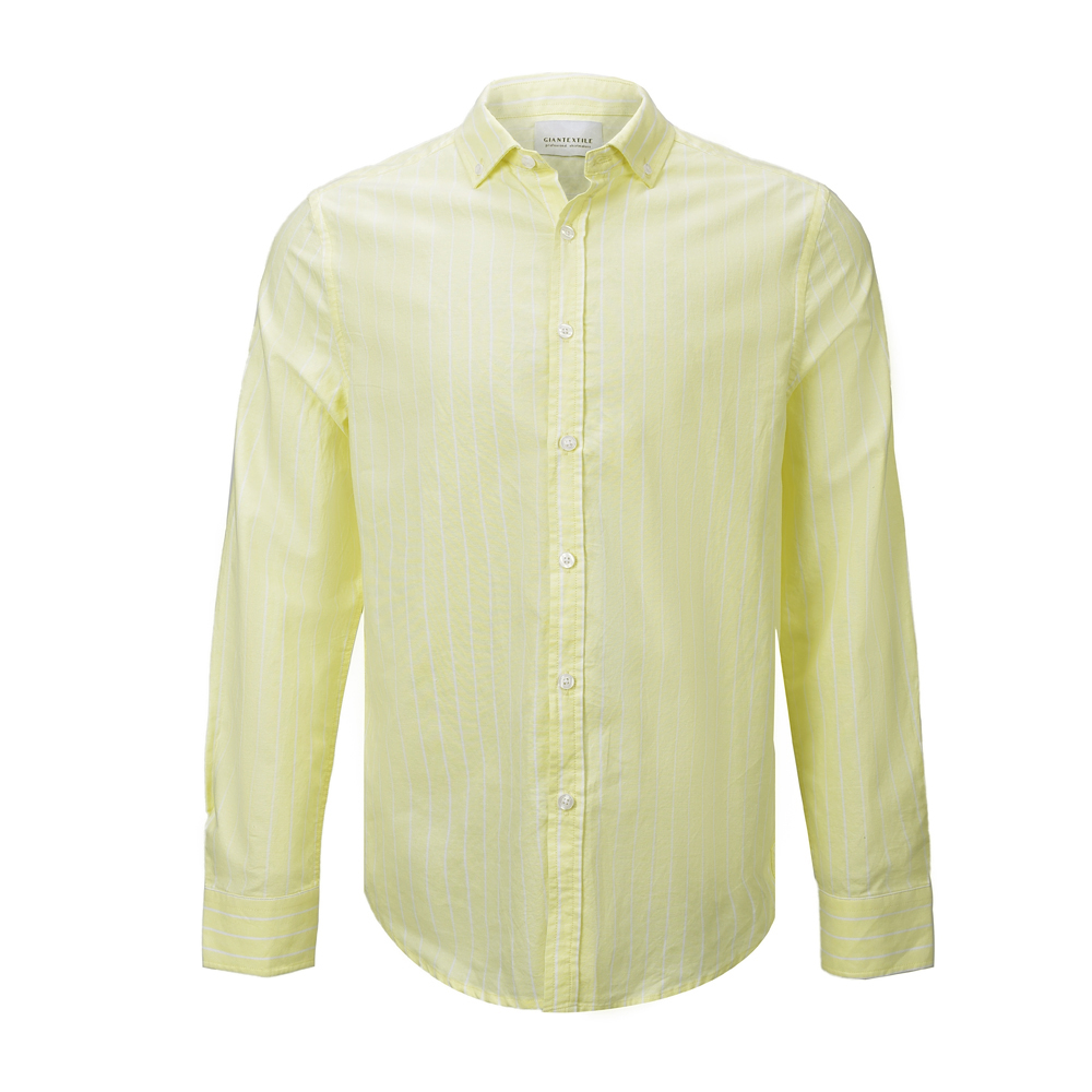 Men Casual Slim Fit Shirt Long Sleeve Business Dress Shirts Male Striped Clothing winter warm shirt GTCW107677G1