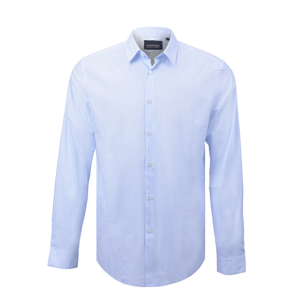 Men’s Print Shirt Cotton/Spandex Long Sleeve Print Shirt For Men GTCW107691G1