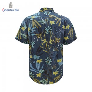 Newly Designed Reversal Print Hawaiian Men’s Shirt Novelty Print in Cotton Landscape print Aloha Shirt Camisa Masculina MRS2226505