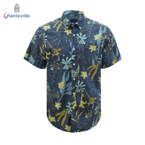Newly Designed Reversal Print Hawaiian Men’s Shirt Novelty Print in Cotton Landscape print Aloha Shirt Camisa Masculina MRS2226505