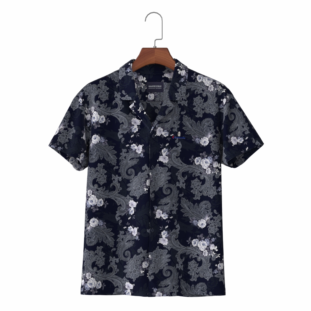 Short Sleeve Shirt for Holiday Vacation Soft Hand Feel Viscose Print Men’s Hawaiian GT20210709-16
