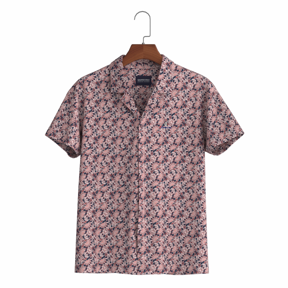 Soft Hand Feel Viscose Print Men’s Nice Hawaiian Short Sleeve Shirt for Holiday Vacation GT20210709-20