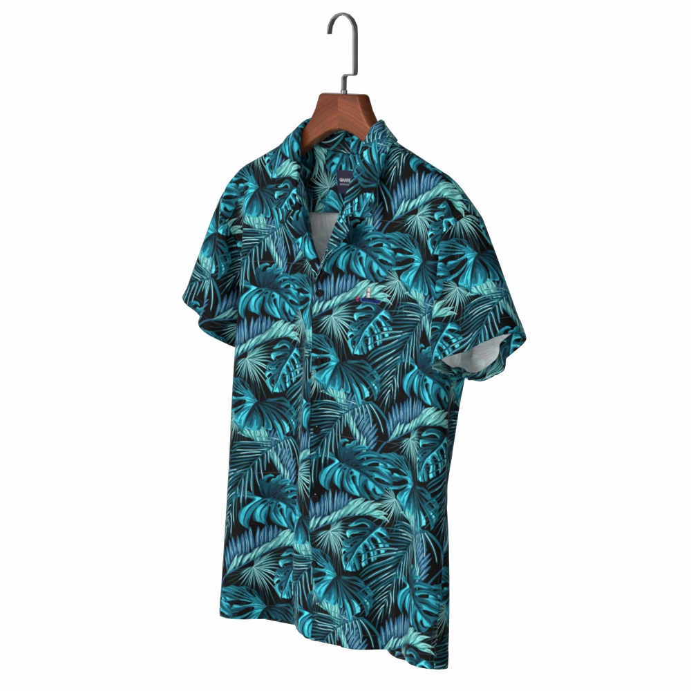 Rainforest Jungle Print 100% Cotton Hawaiian Men’s Shirt with Aloha ...
