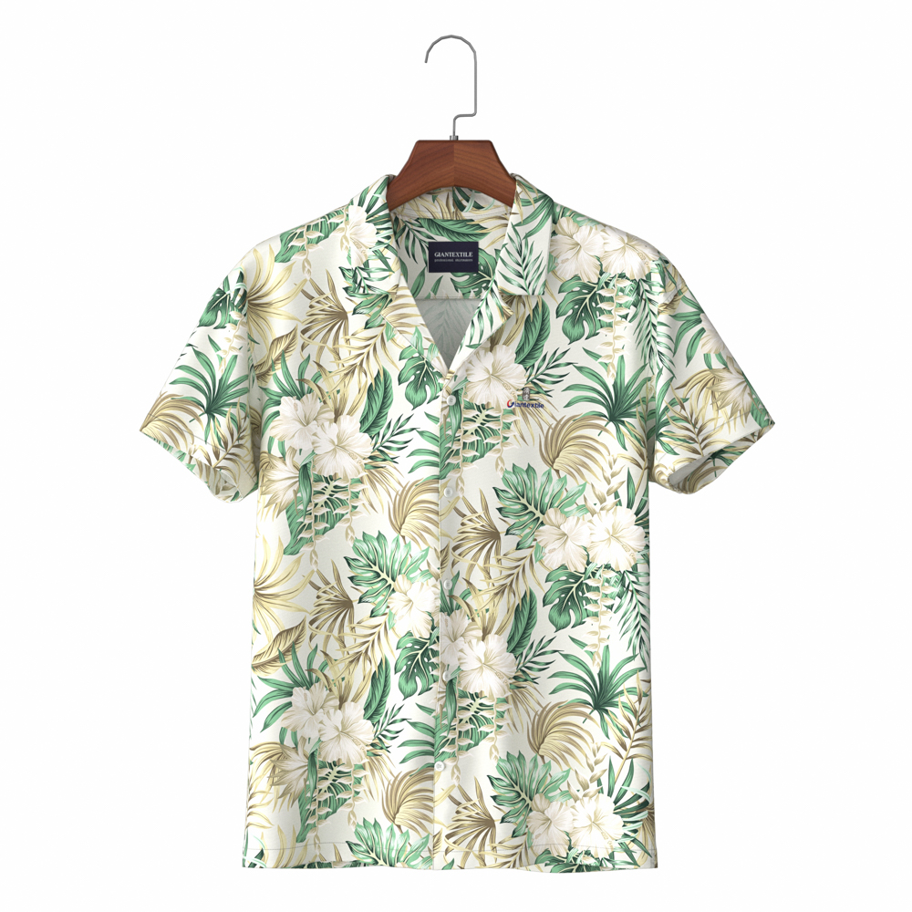 Classy Pure Cotton Multi-color Print Hawaiian Men’s Shirt for High Summer Aloha Shirt GTF000005