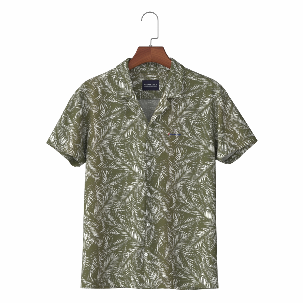 Good Price Customized Hawaiian Floral Print Shirt in 100% Rayon Quality Beach Shirts GTF290003